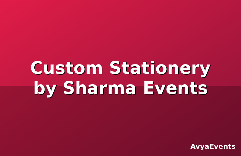 Custom Stationery by Sharma Events