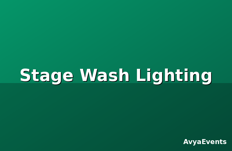 Stage Wash Lighting