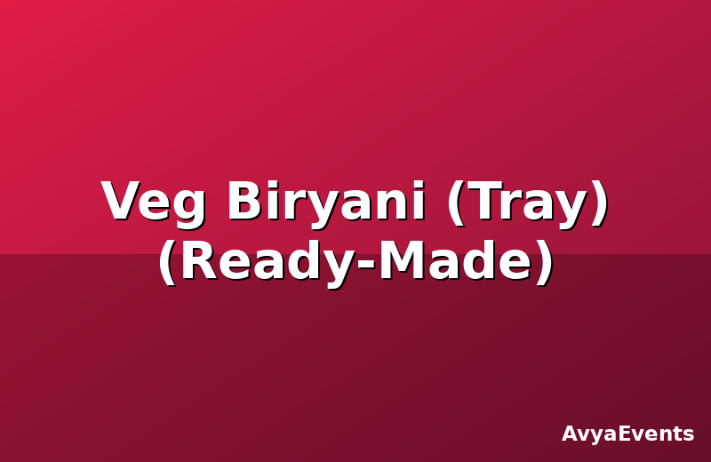 Veg Biryani (Tray) (Ready-Made)
