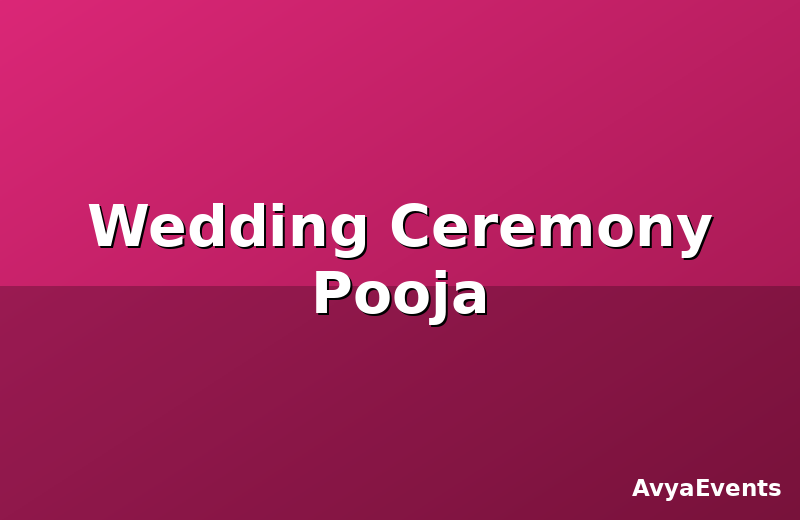 Wedding Ceremony Pooja